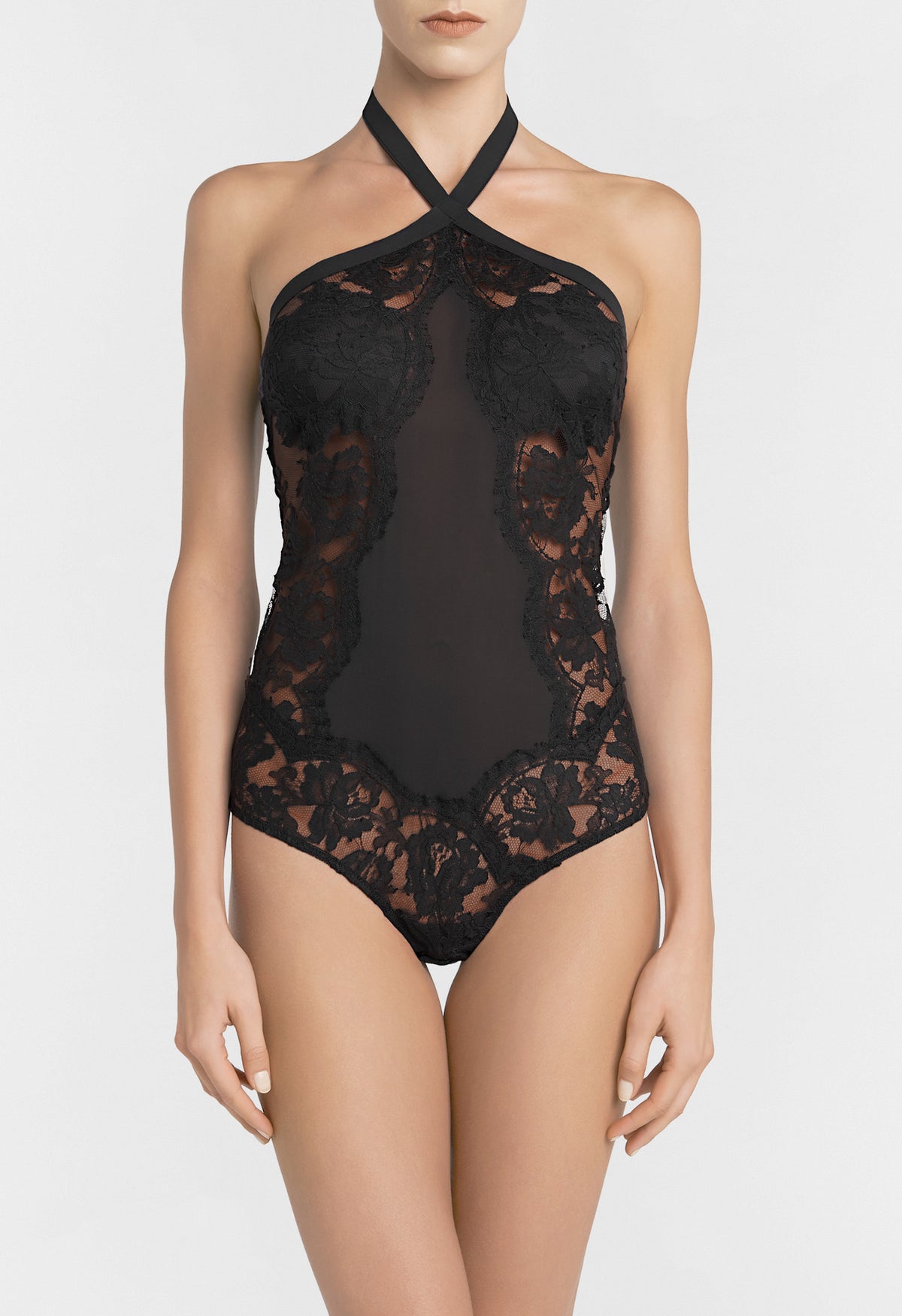 Sheer Stretch Lace Bodysuit